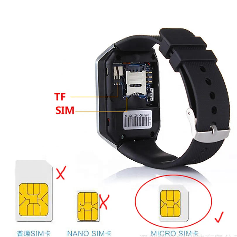 Reloj Inteligente Camera SIM Video Call WiFi Sports Tracking Dz09 Smart Watch with Sim Card Men for IOS Android Mobile Phone